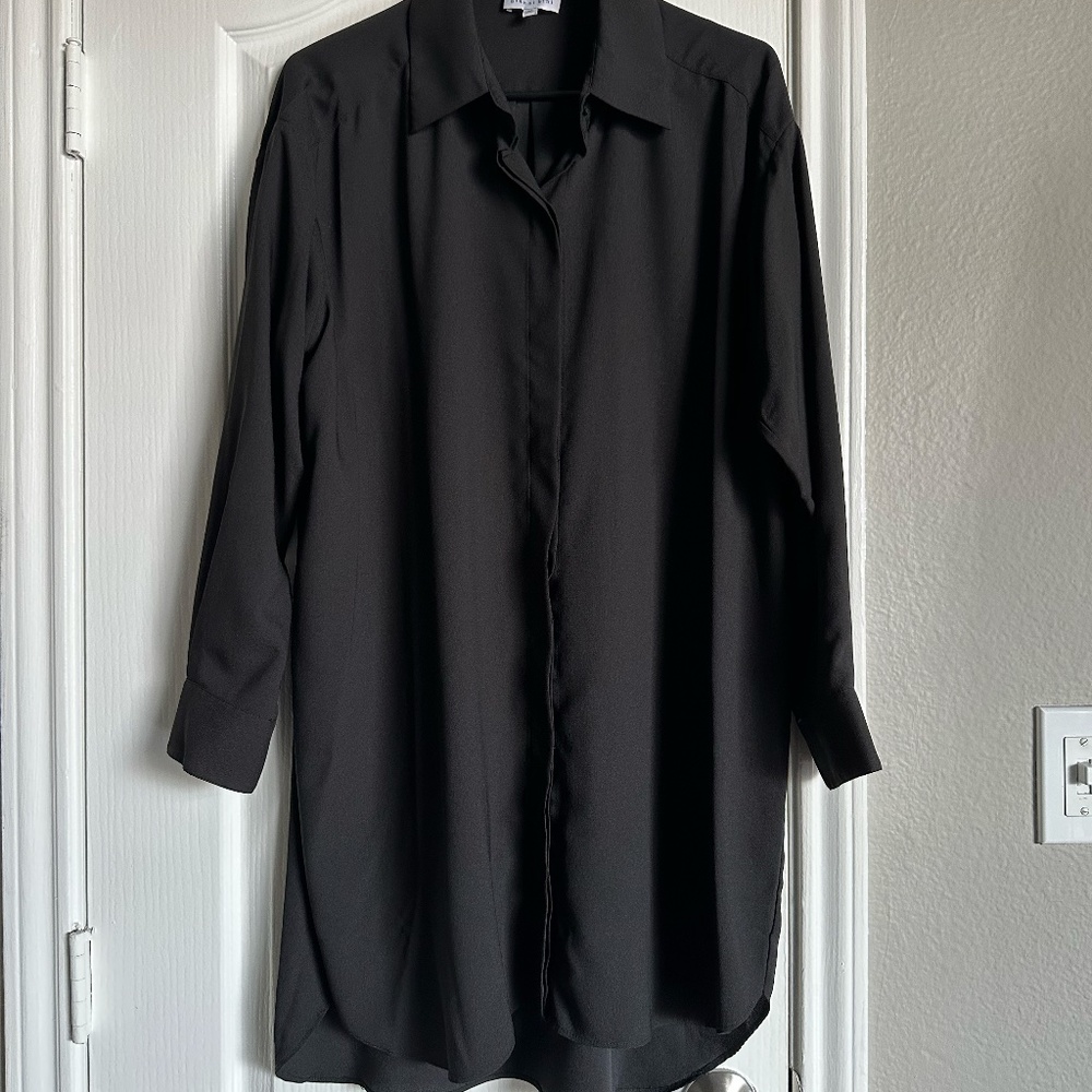 Black Gianni Bini Shirt Dress | Mini-Mid Length | Dillard's